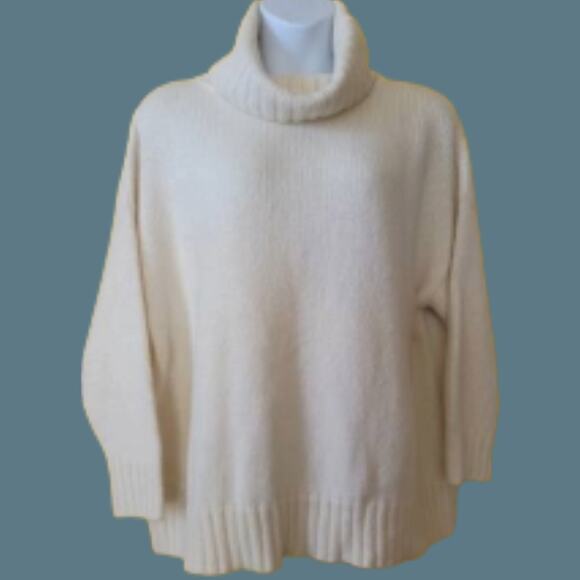 Jenni Kayne Cashmere Jet Sweater Size XL in Ivory
